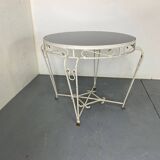 Table d'appoint vintage en fer forgé du milieu du siècle, années 1950