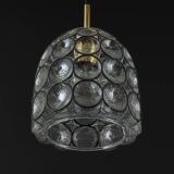 Iron and clear glass pendant by limburg, germany, 1960s.