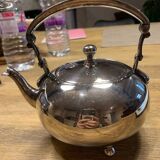 Silver metal teapot