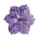 Pair of flower candle holders made of glass, handcrafted in Italy.