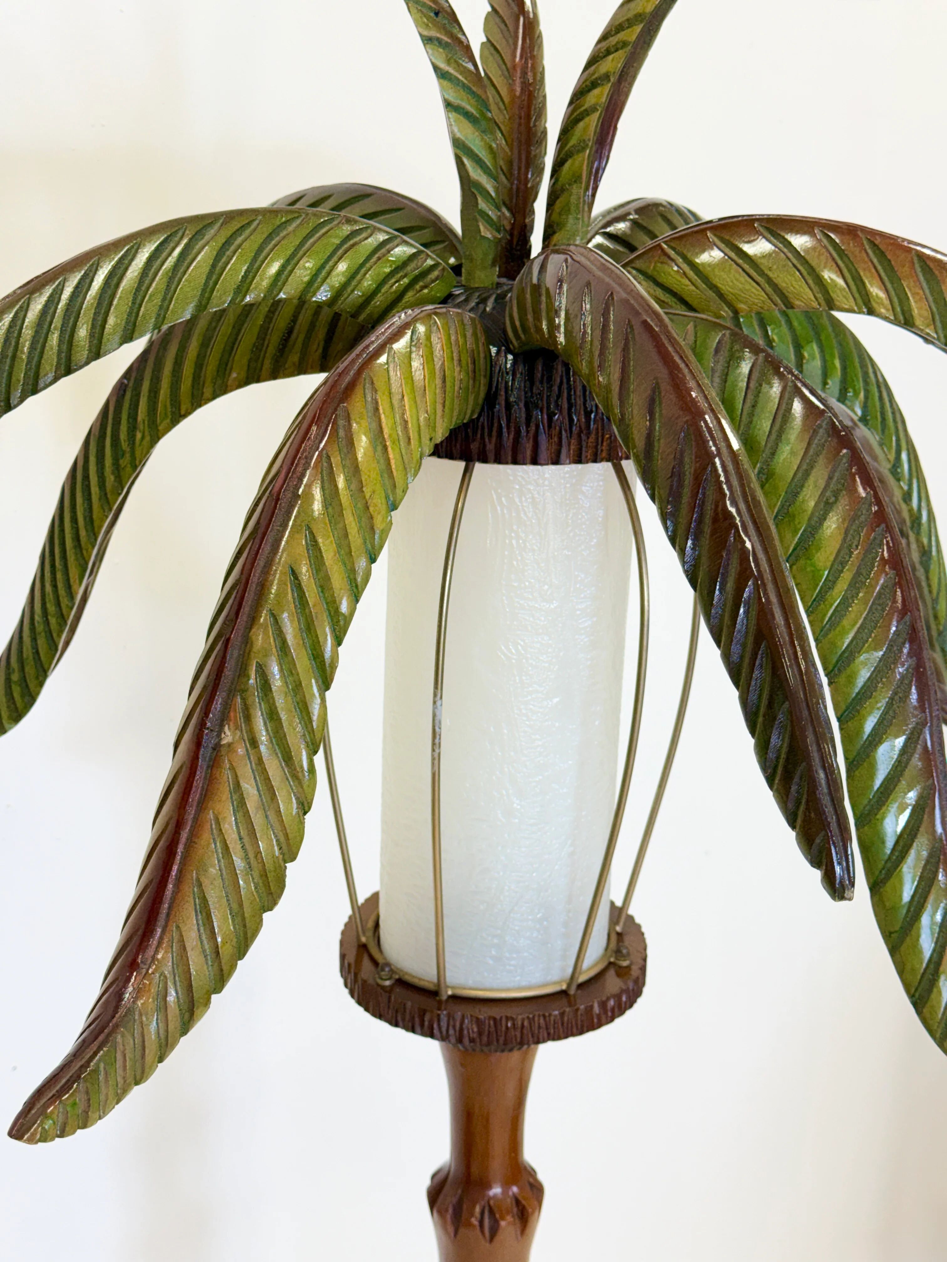 "Palm tree" floor lamp — Aldo Tura, Italy, circa 1960