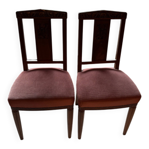 Lot de 2 chaises en bois