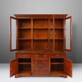English Wooden Bookcase Cabinet, 1950s