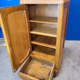 Art Deco serving trolley, cupboard on wheels in light wood.