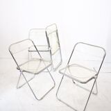 Suite of 4 Plia chairs by Giancarlo Piretti for castelli