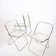 Suite of 4 Plia chairs by Giancarlo Piretti for castelli
