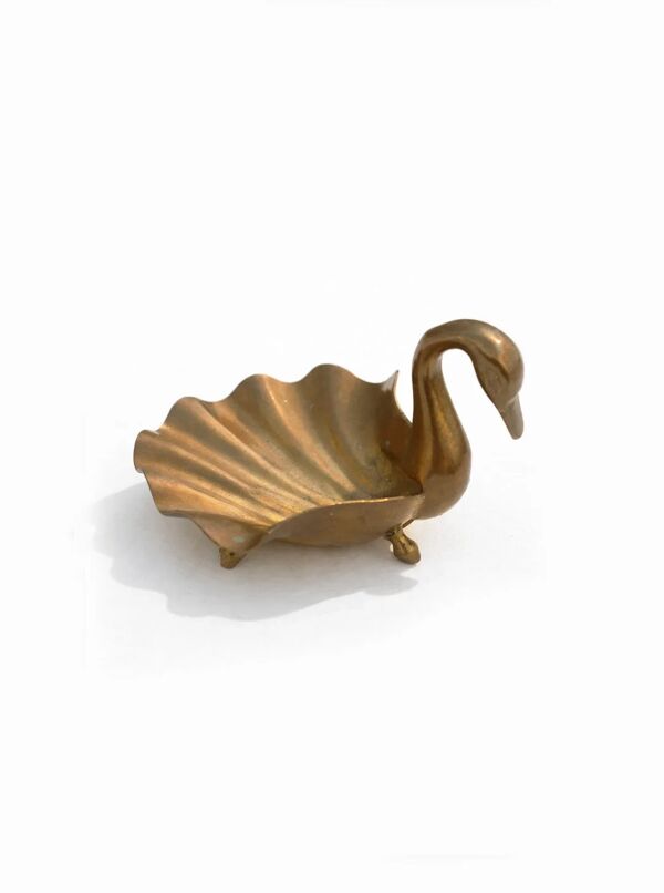 Vide-poche en laiton forme coquillage style milieu du siècle