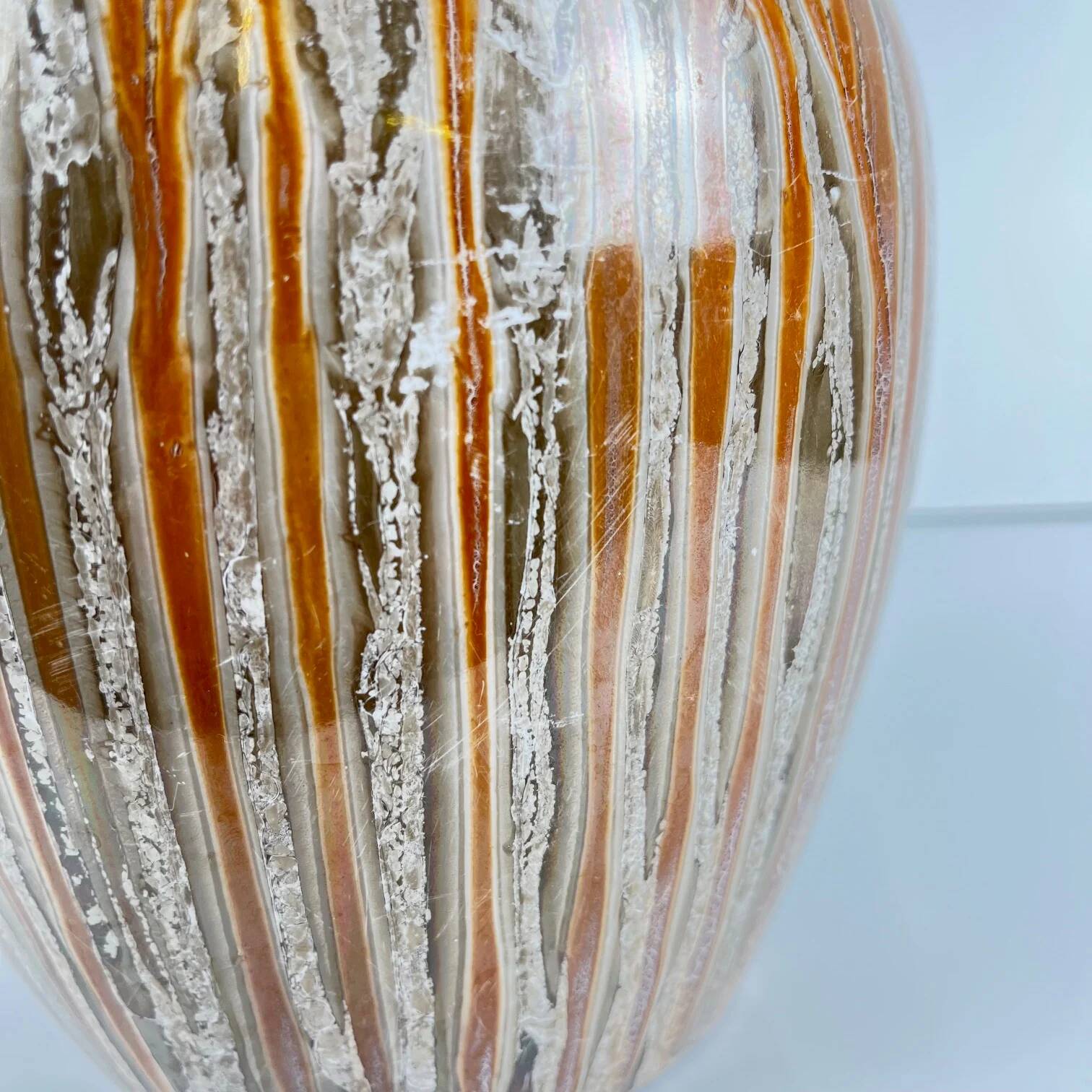 West German ceramic vase with stone-effect glaze, 1960/70 MCM