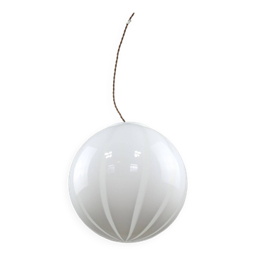 Vintage Italian Swirl Globe Pendant Lamp, 70s