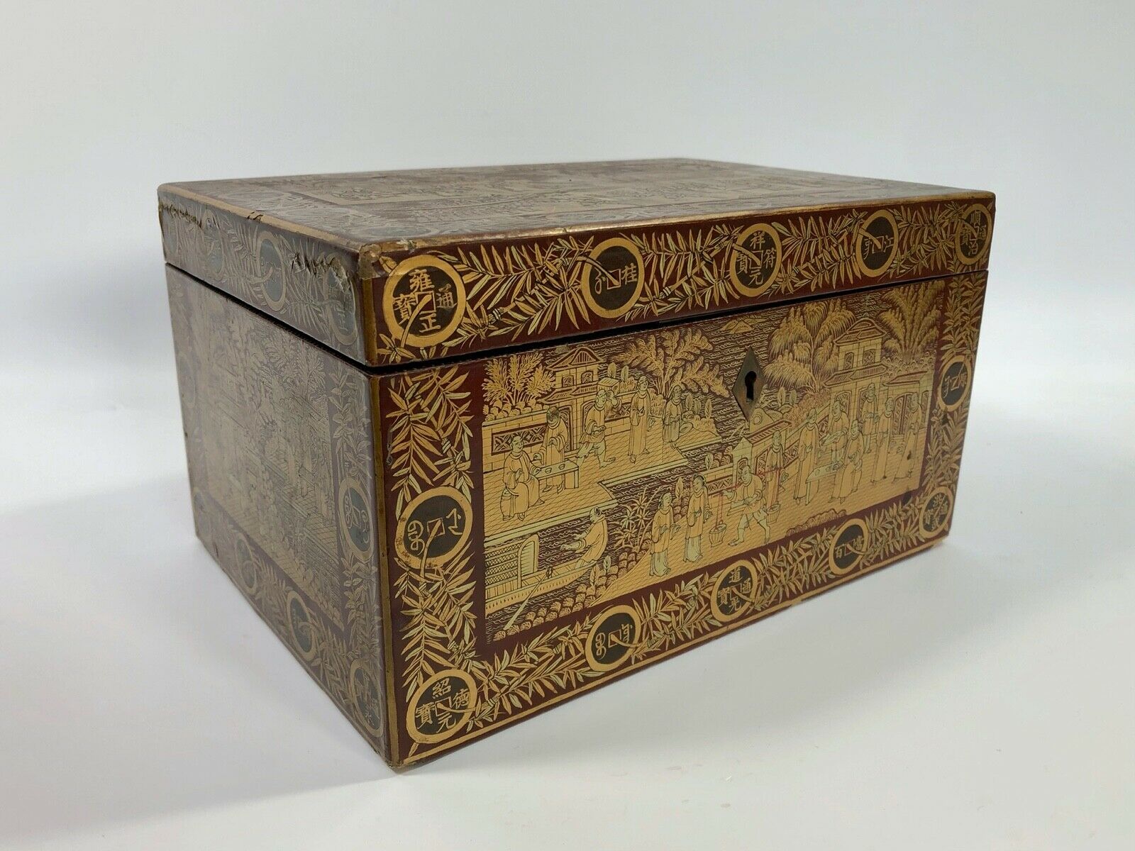 Box laque japan china a the with etain enhances or scene commerce19eme