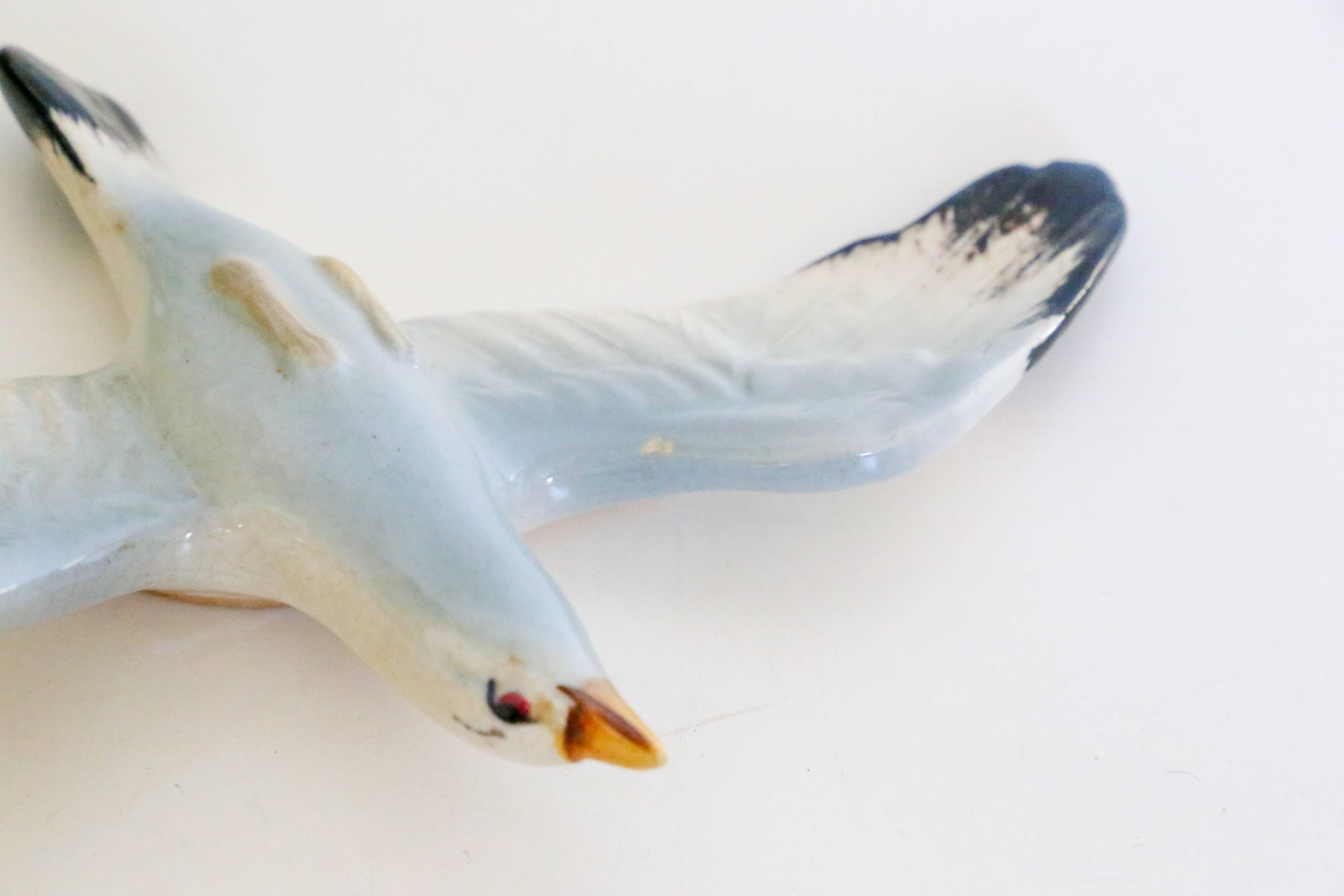 Seagull, wall decoration, vintage ceramic