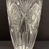Carved crystal vase