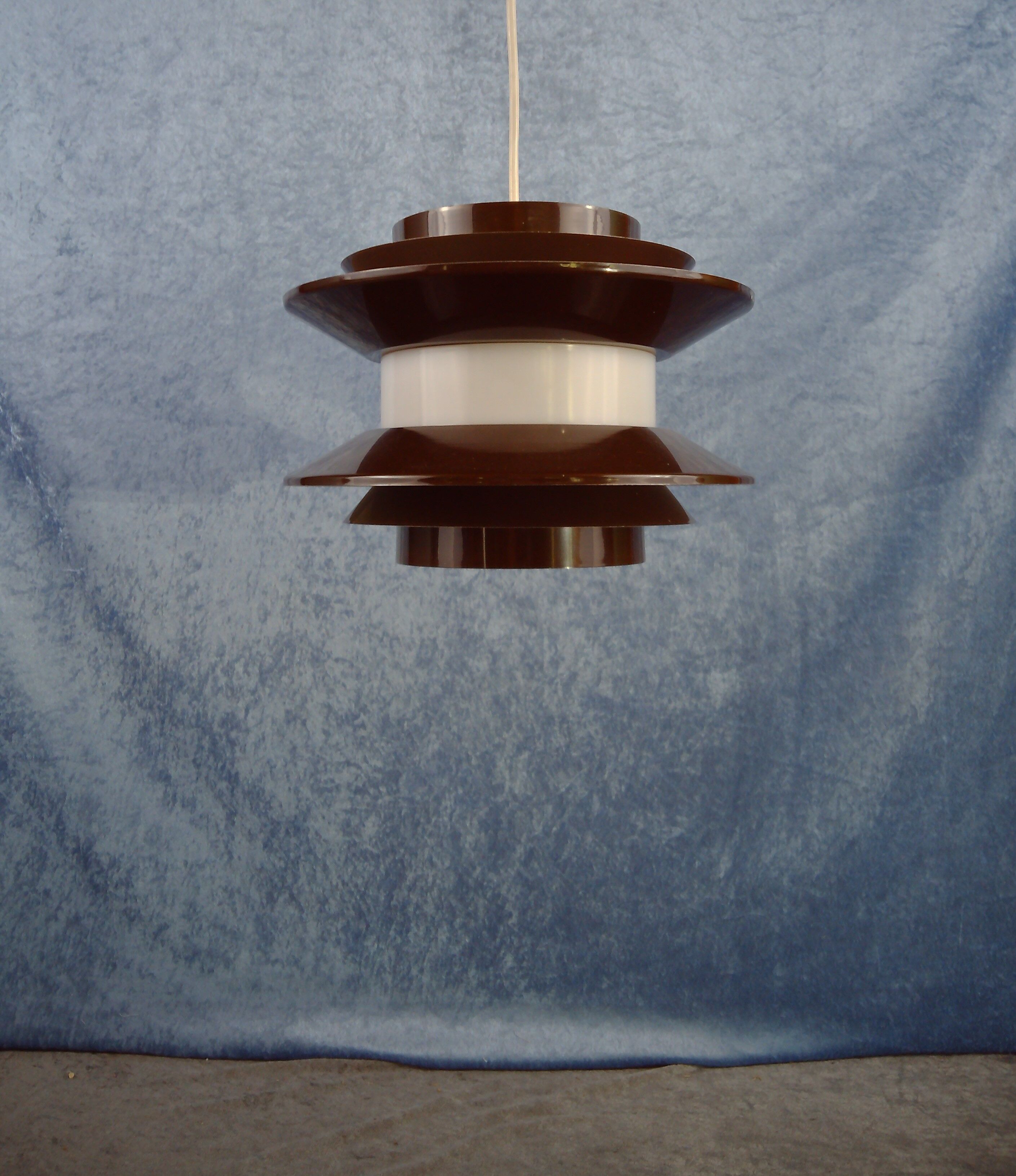 Chocolate coloured pendant by Carl Thore for Granhaga Metallindustri. 1970's