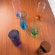 Coloured German shot glasses from the mid-century, 1960s, set of 6.