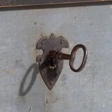 Ancienne malle en bois avec verrouillage d’origine (c.1900) #16