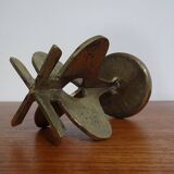 Brutalist Bronze Candleholder, 1960s