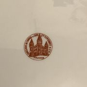 12 assiettes plates en porcelaine de Chartres sur Cher, Tiffonnet et Cie
