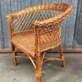 Child rattan chair from the 60s and 70s