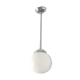 Aluminium and globe ball opaline white hanging lamp1940