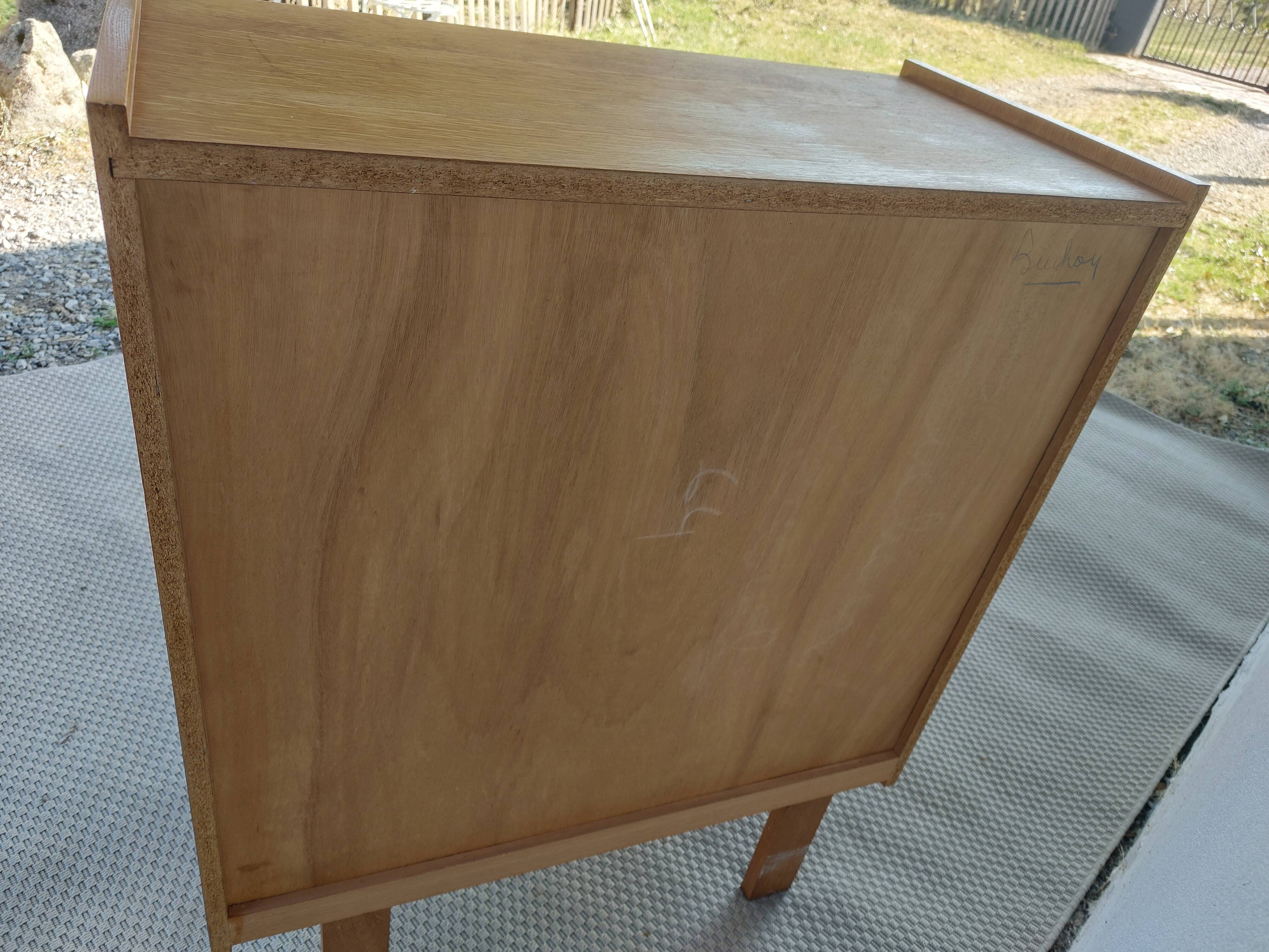 vintage chest of drawers, 60s-70s, "hidden" handles