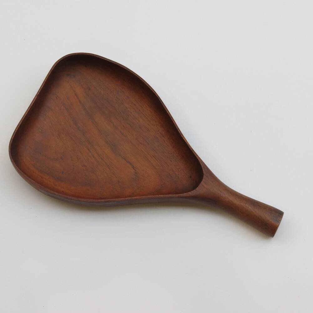 Large Teak Dish With Handle Midcentury 1960s
