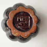 Terracotta ceramic vase in the shape of a squash signed PTMD