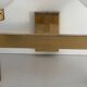 Double opal glass and heavy brass, large minimalist cinema wall light, 1960s, Germany
