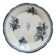 Flat plate iron earth Onnaing - Blue-black plant decoration on ivory background