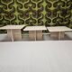 Set of 3 travertine nesting tables