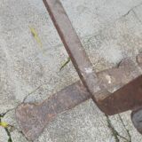 Paire de chenets landiers en fer forgé de cheminée ancien 19ème