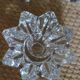Set of 3 vintage star and flower glass candle holders