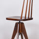 Brown mid-century beech swivel chair, 1960s