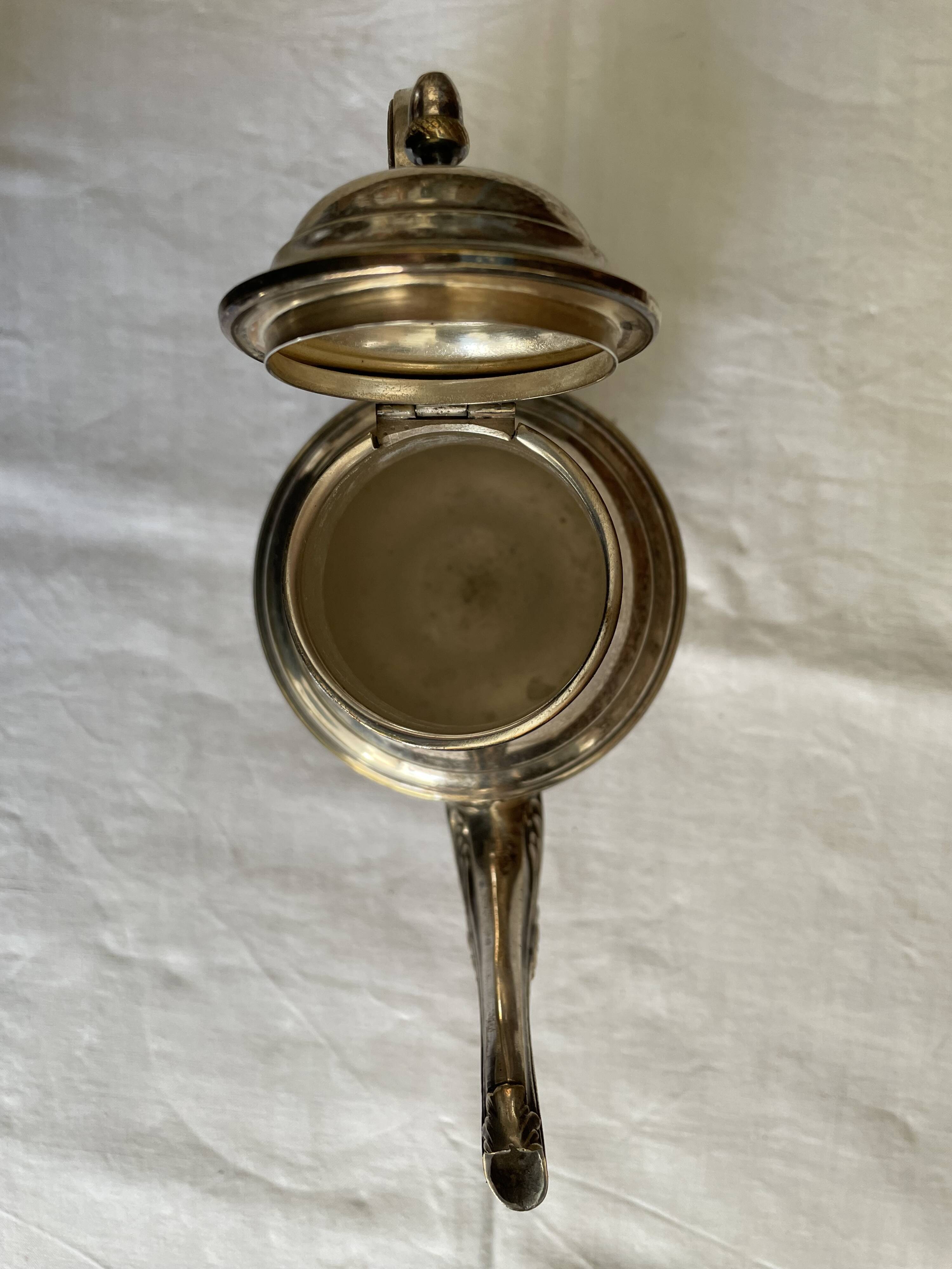 Silver metal coffee maker