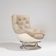 MICHEL CADESTIN KARATE LEATHER ARMCHAIR, 1970s