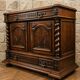Carved wooden trouser cabinet – Twisted columns – Marble top