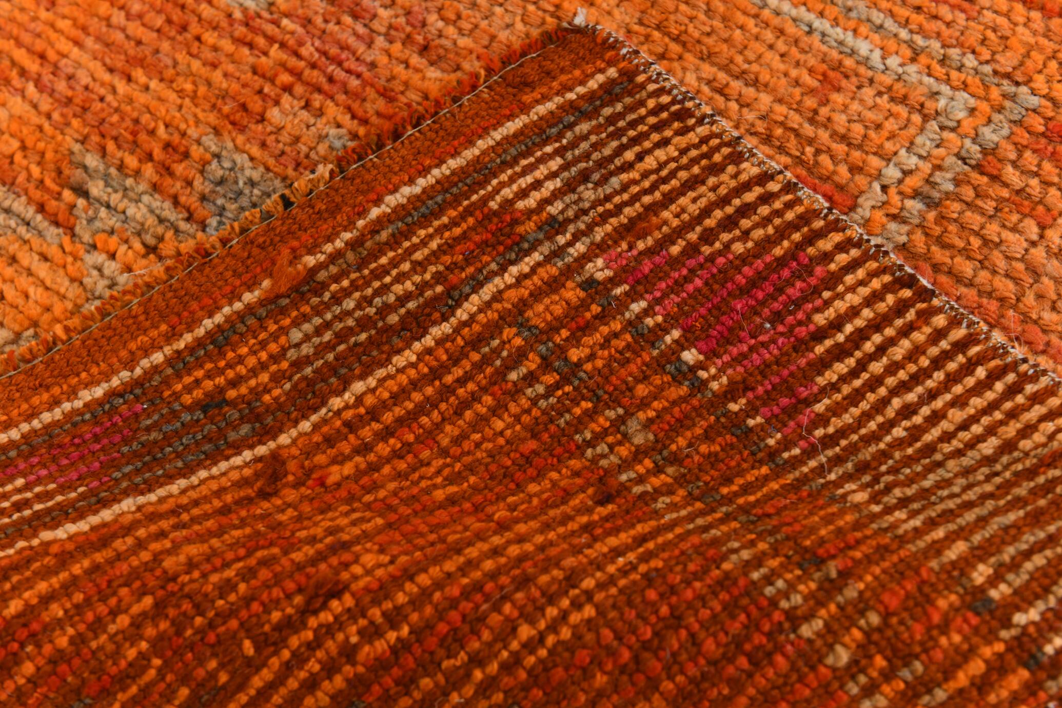 3x10 Pumpink Orange Vintage Runner Rug, 85x318Cm SK 22939