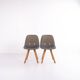 Eyes Wood chair – Erik Jørgensen – Mid grey upholstery – Solid wood