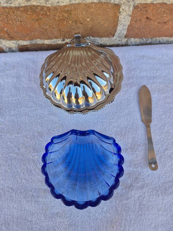 Beurrier inox forme coquillage coquille Saint Jacq