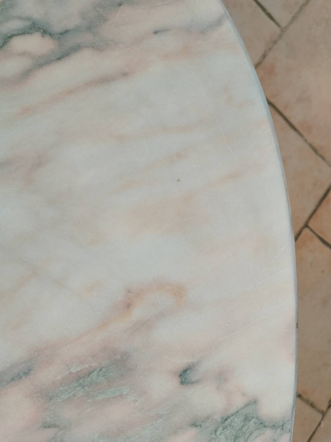 Antique Louis XVI style coffee table with marble top