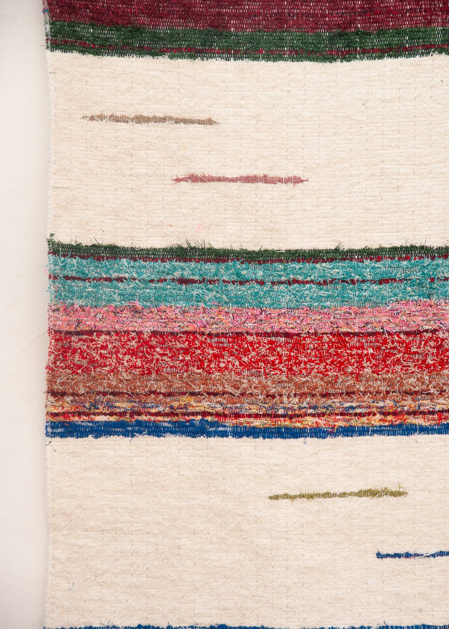 Handwoven recycled cotton rug - Multicolor -