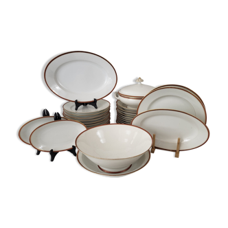 Table service Thick porcelain tableware from Limoges 33 pieces
