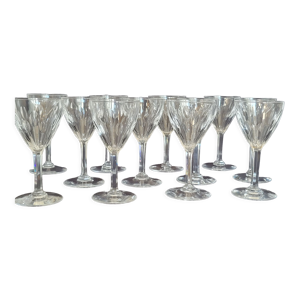 12 verres cristal taillé - taille saint