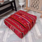 Handmade Berber pouf in wool 60 X 60 X 20 CM