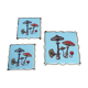 Underside faience of Gien decoration mushrooms
