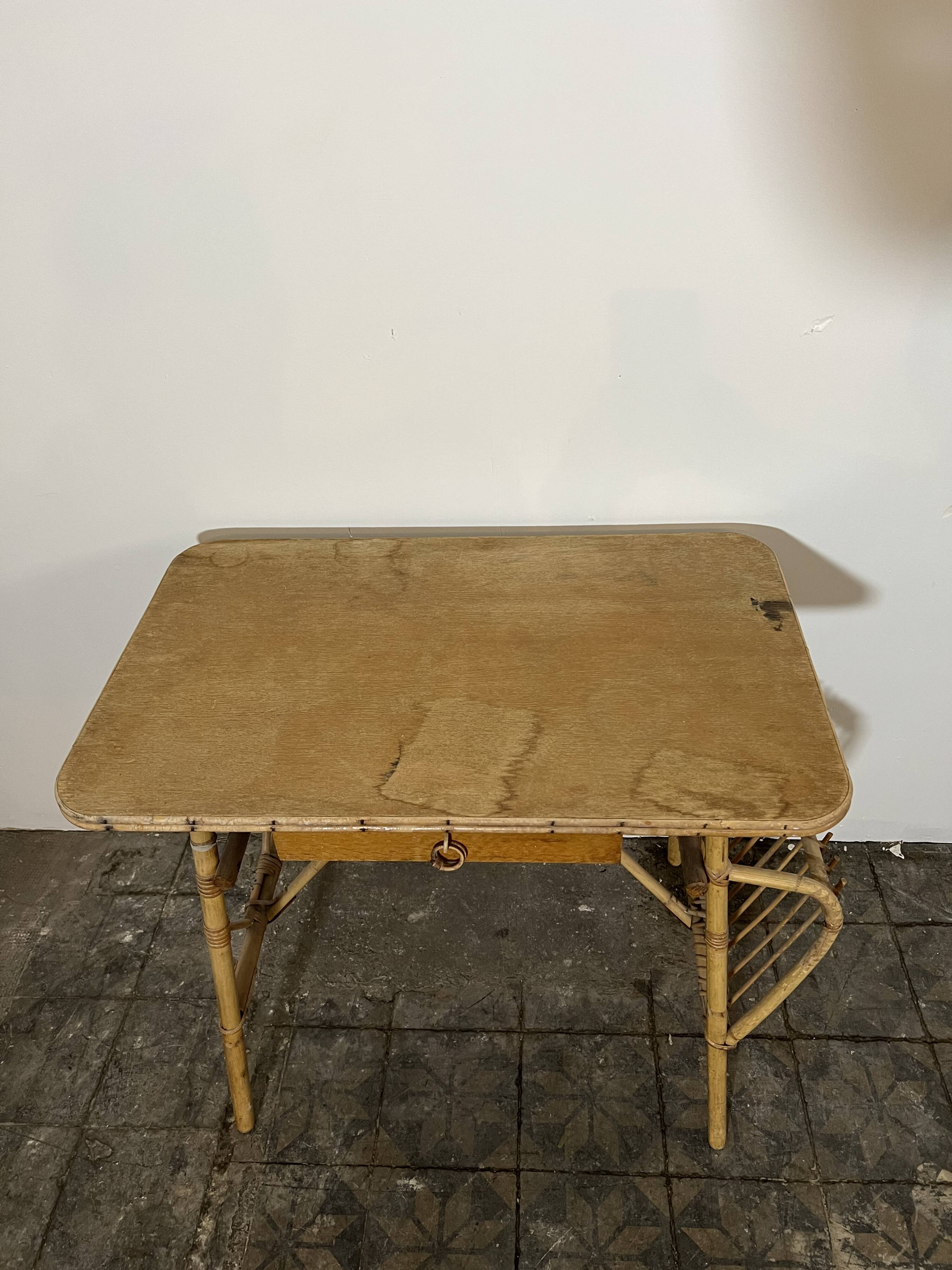 Vintage rattan desk