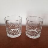 Set of 2 crystal whisky glasses