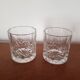 Set of 2 crystal whisky glasses