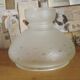 Replacement lampshade in opaque white glass in vintage French lantern style.