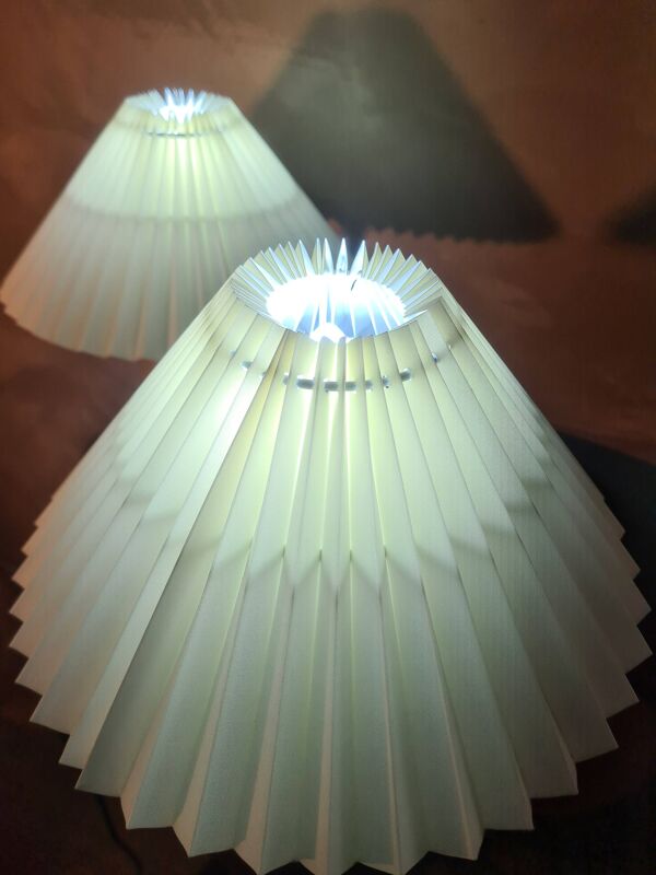 paire de lampes de chevet  bois massif scandinave design 31x25 elec changer