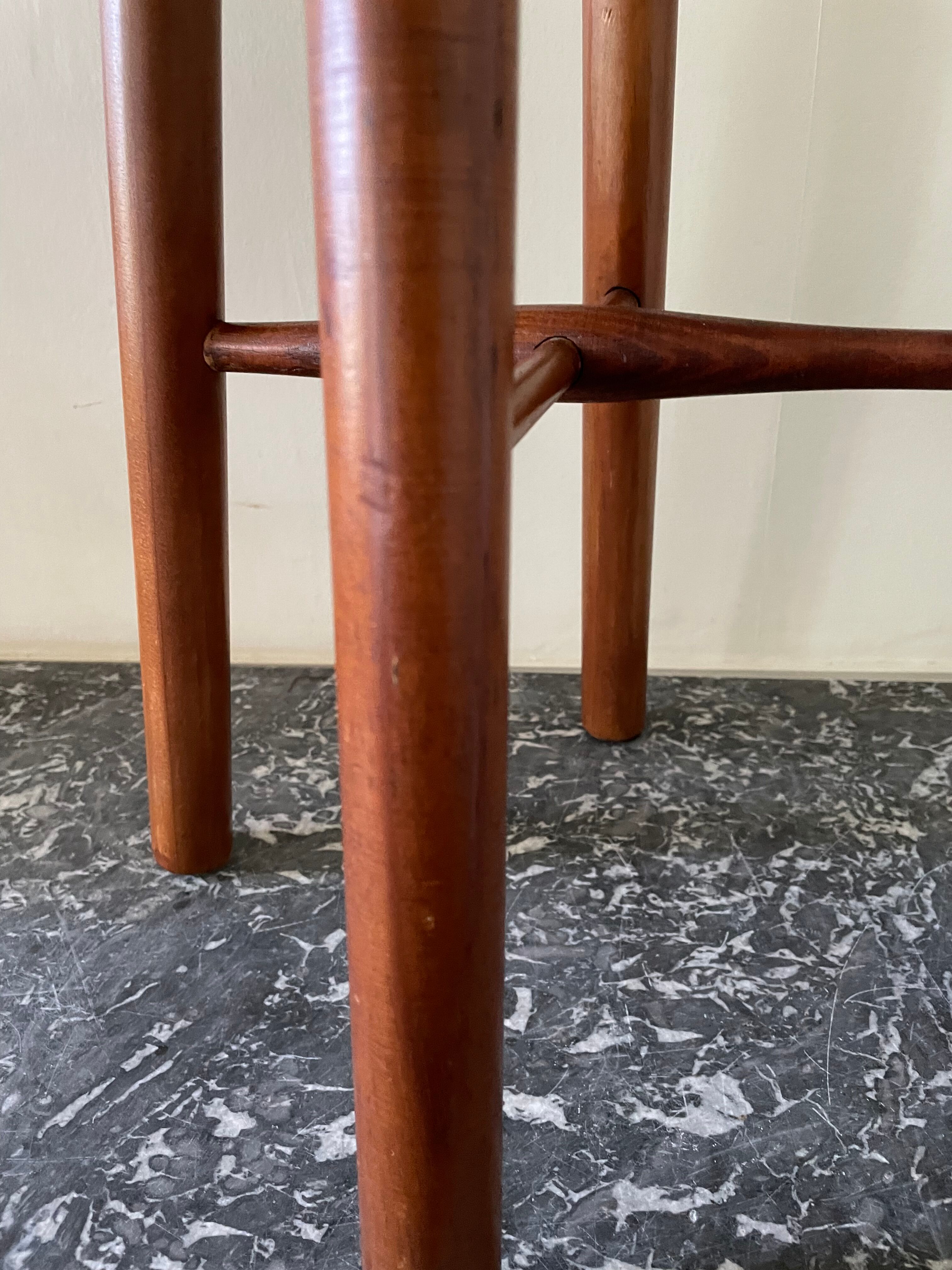 Varnished wooden stool